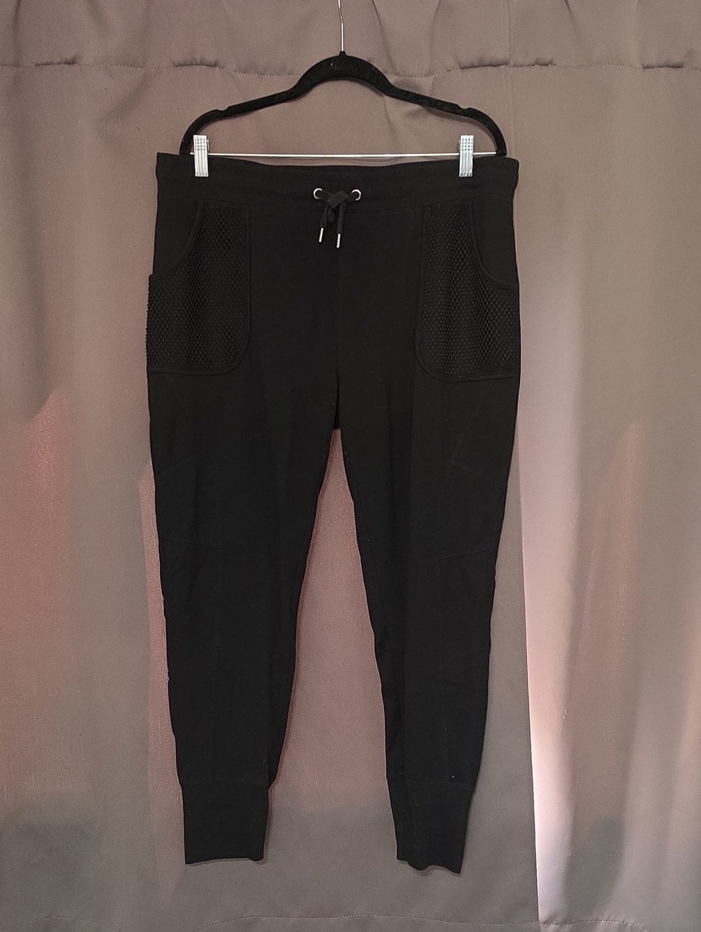 Adore Me Black Men's Jogger Sweatpants with Mesh Pockets